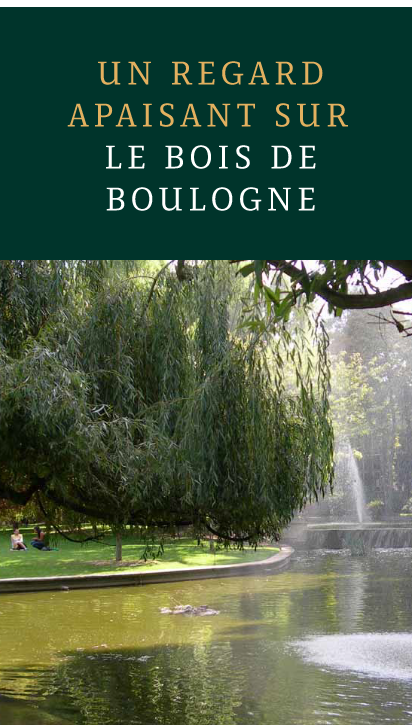 UN REGARD APAISANT SUR LE BOIS DE BOULOGNE